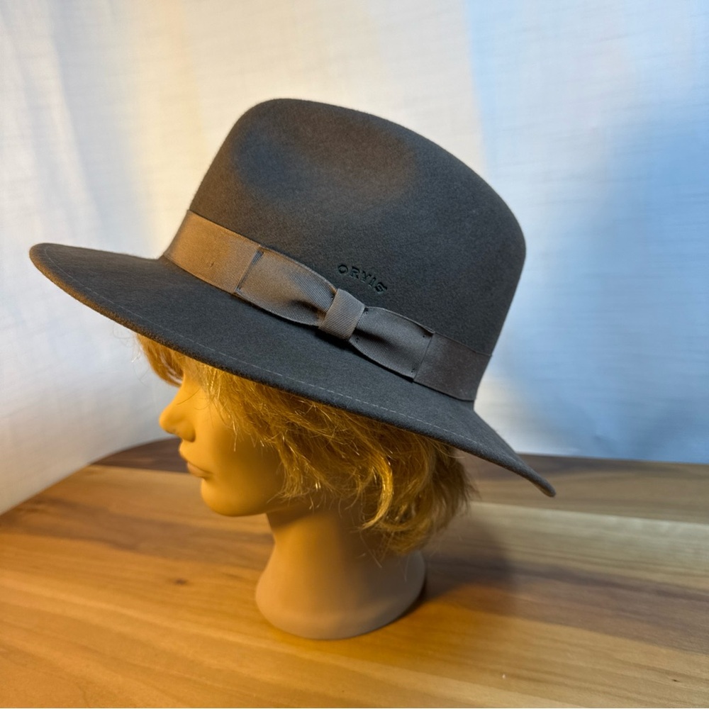 VTG Orvis Men’s Lite Felt 100% Wool Packable Sz M Brown Fedora‎ Hat USA Preppy